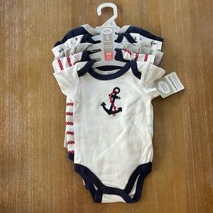 NWT Luvable friends Nautical 0-3 months onesies